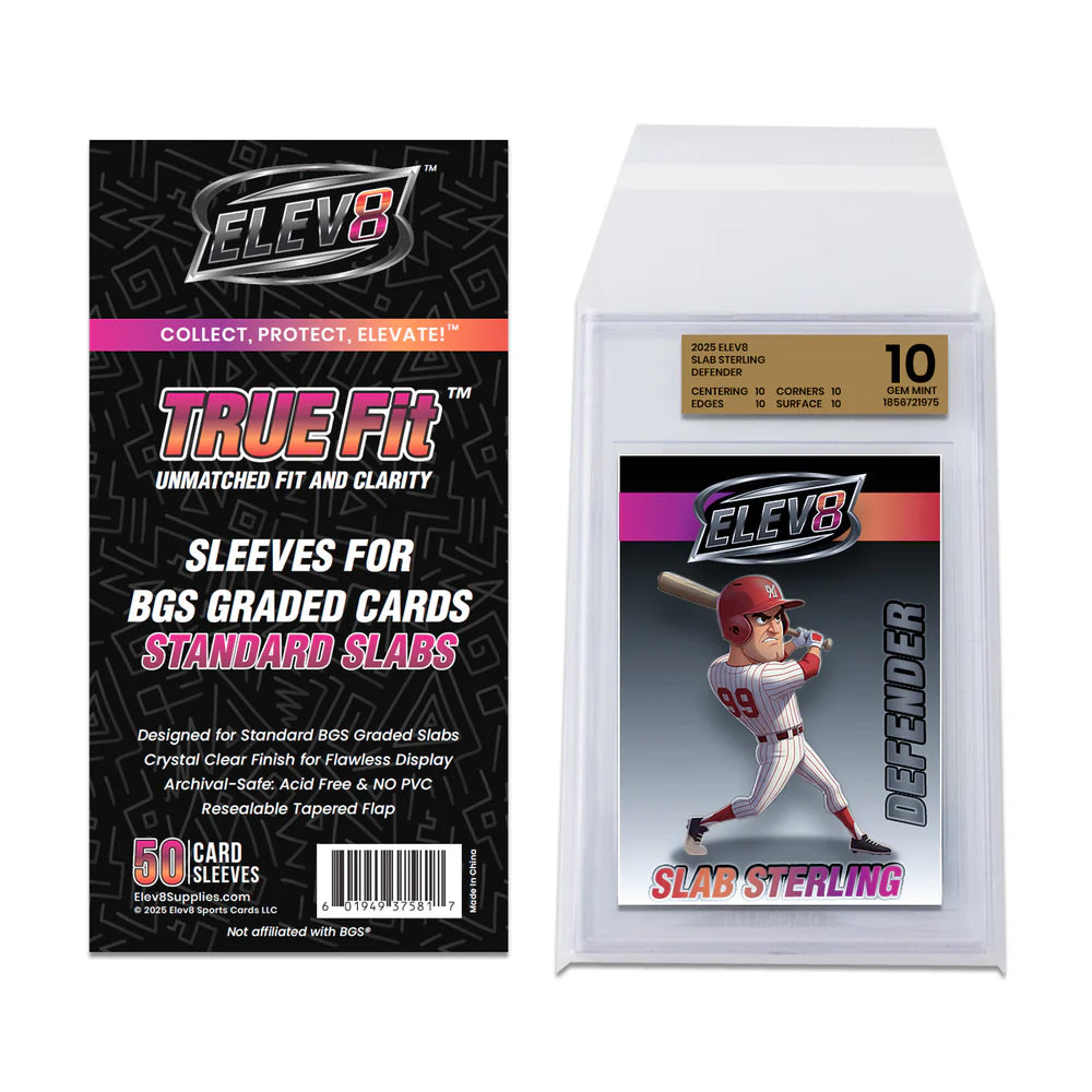 mlb sports graded card protection ELEV8 True Fit BGS Sleeves – Cards in The Land Transparent pouch kit for::Kit Jeu de Base + 2 Extensions Destiny Soldiers while the inside dimensions Yu-Gi-Oh! GX Tag Force