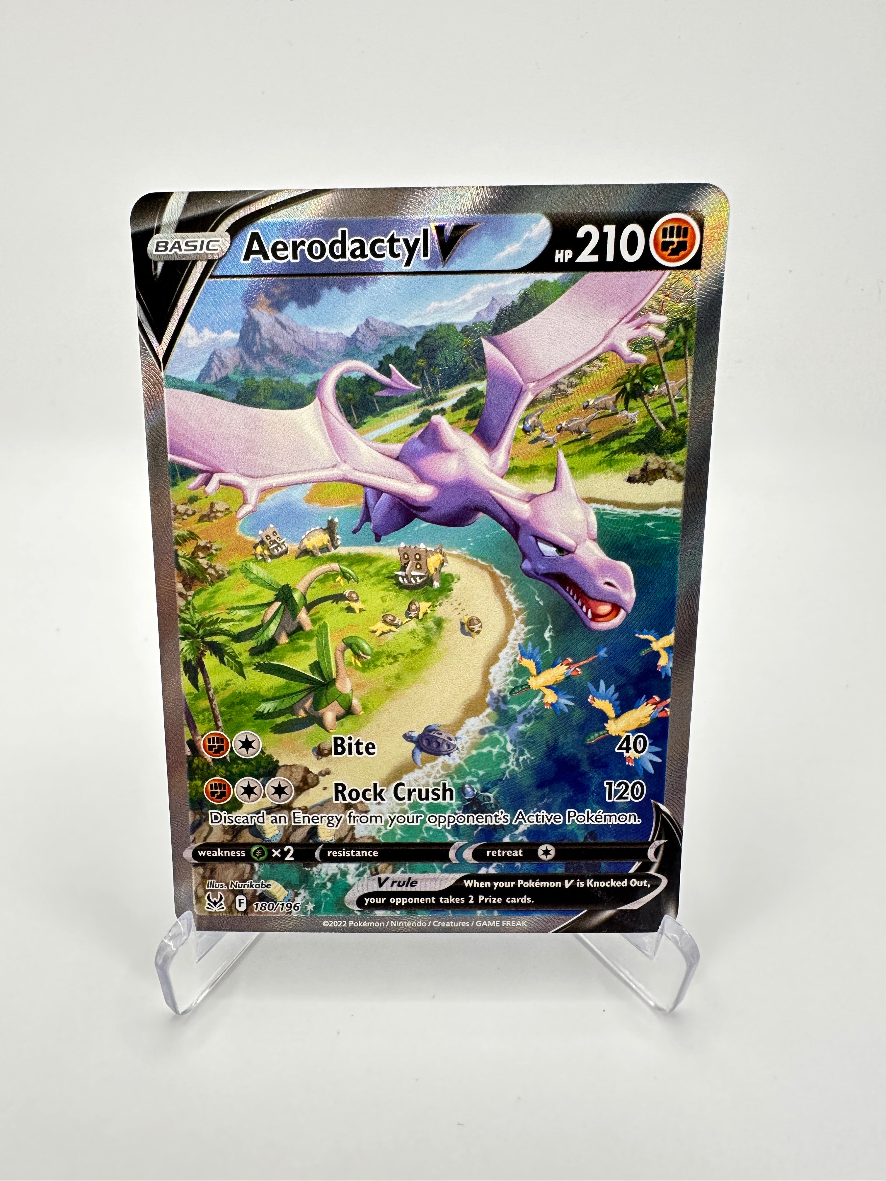 aerodactyl v pokemon card Pokemon Trading Card Game Lost Origin Ultra Rare Aerodactyl V #180