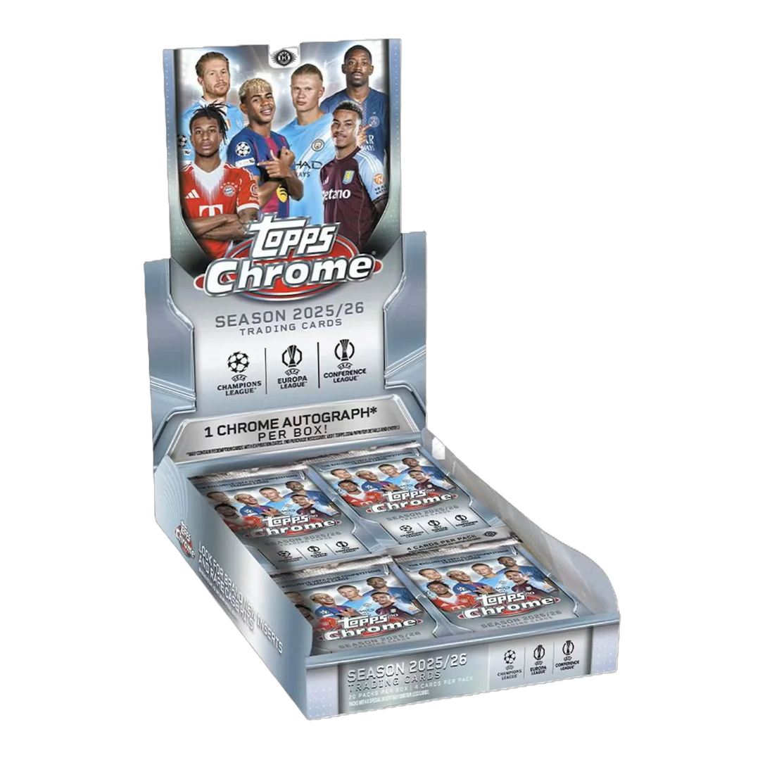 2025-26 Topps Chrome UEFA Club Competitions Hobby Box
