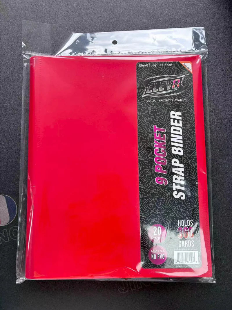 ELEV8 9-Pocket Strap Binder Red