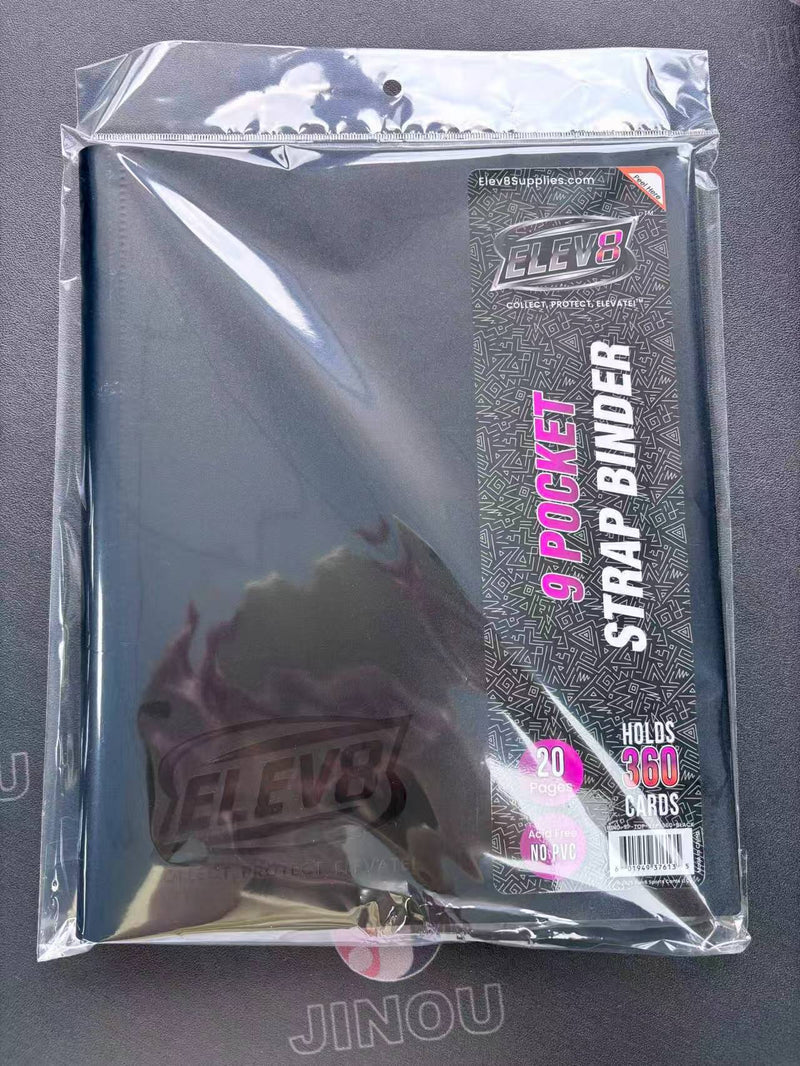 ELEV8 9-Pocket Strap Binder Black