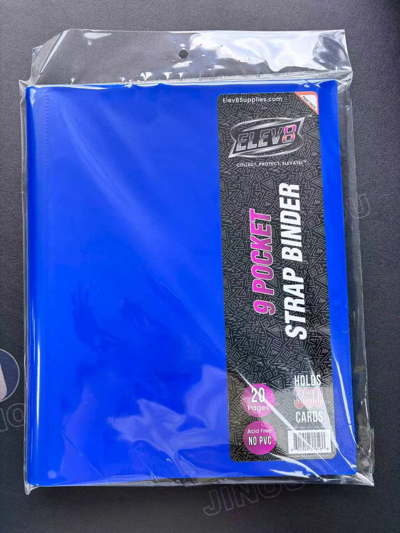 ELEV8 9-Pocket Strap Binder Blue