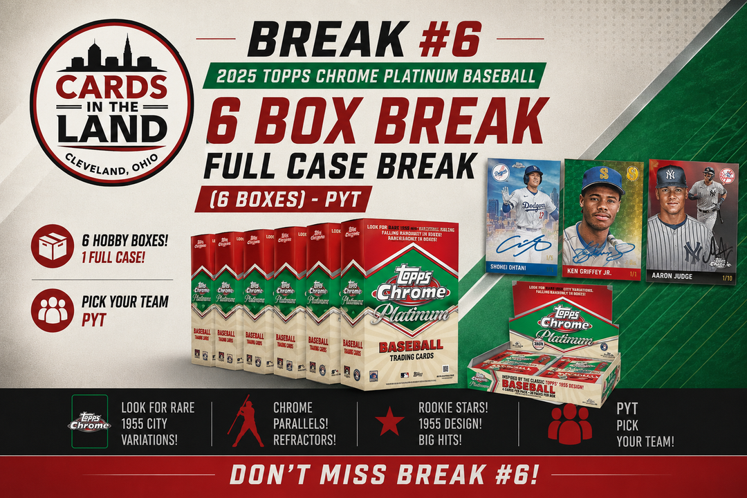 Break #6: 2025 Topps Chrome Platinum Baseball Hobby Box HALF CASE (6 Boxes)