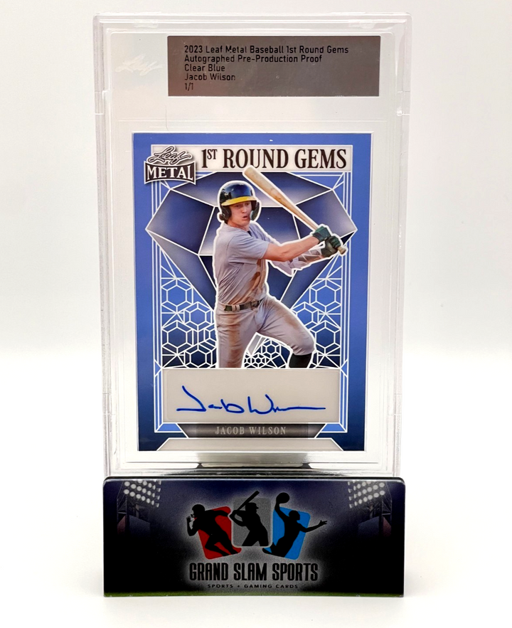 2023 Leaf Metal 1/1 JACOB WILSON Autograph Card ONE OF ONE 1st Round Gems Auto