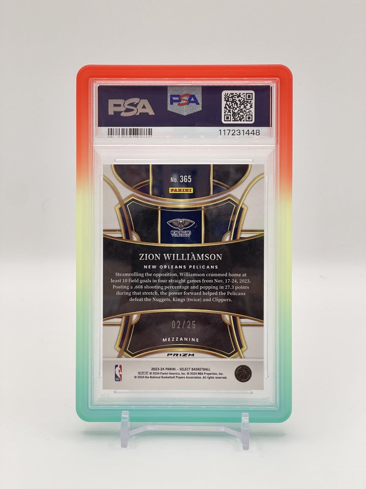 2023 PANINI SELECT TIE-DYE PRIZM #365 ZION WILLIAMSON PSA 10 /25