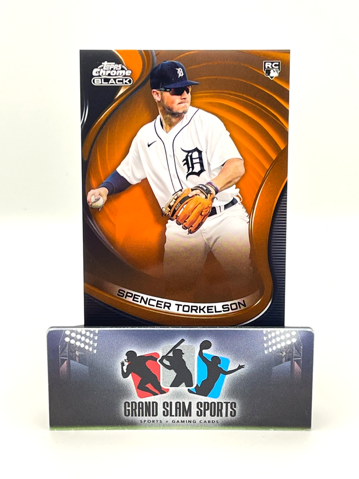 2022 Topps Chrome Black Spencer Torkelson Orange Refractor Rookie /25 Tigers