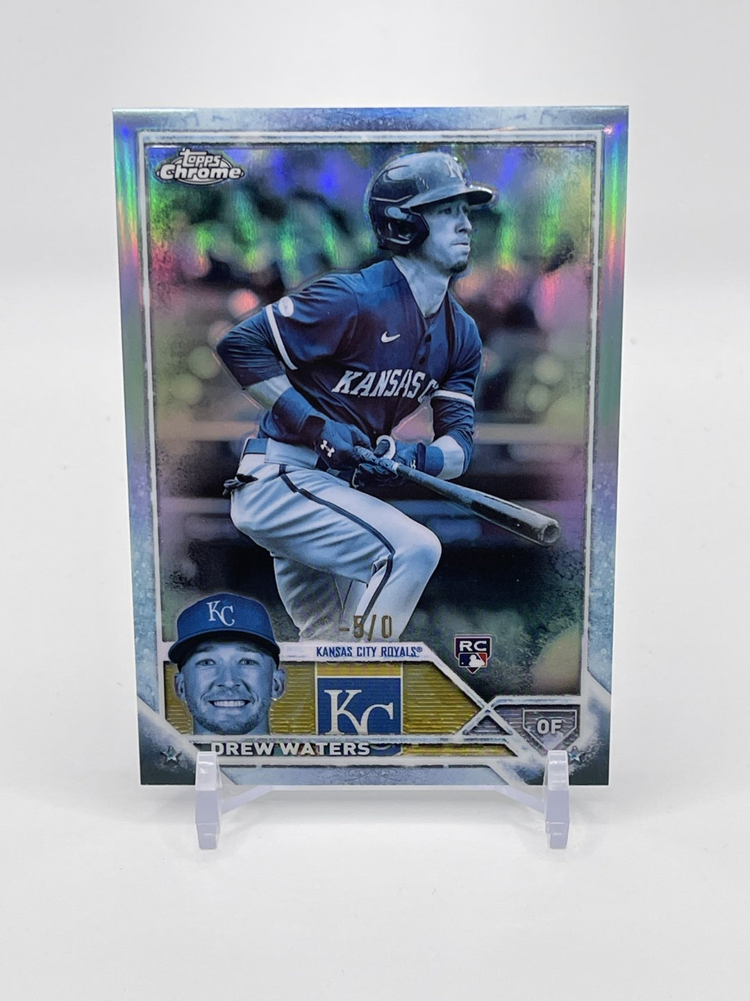 2023 Topps Chrome Drew Waters Sub-Zero FrozenFractor Royals -5 /0