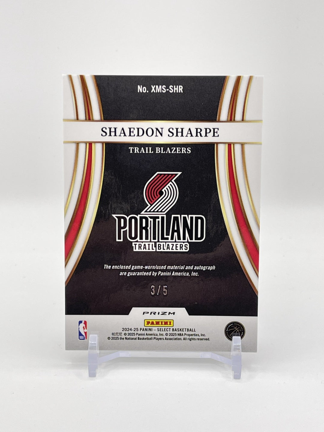 2023-24 Select Shaedon Sharpe X Factor Signatures Auto Green Checkerboard /5