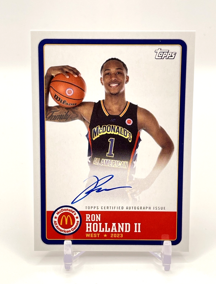 Ron Holland 2023 Topps McDonald's All American 🔥On Card AUTO🔥 #PA-RH Pistons