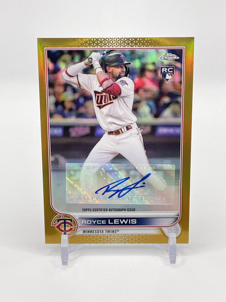 2022 TOPPS CHROME UPDATE AUTO REFRACTOR ROYCE LEWIS Gold /50