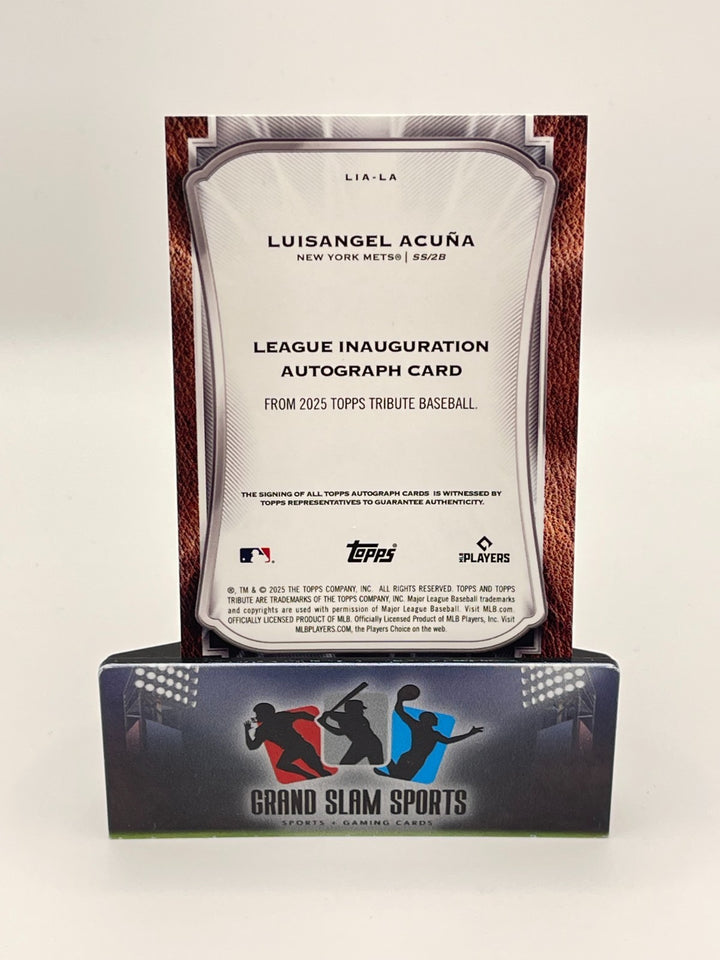 2025 Topps Tribute League Inauguration Luisangel Acuna Rookie Auto RC /99