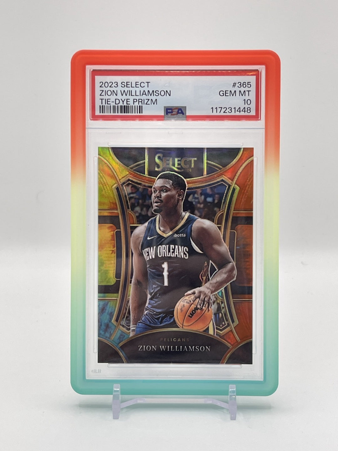 2023 PANINI SELECT TIE-DYE PRIZM #365 ZION WILLIAMSON PSA 10 /25