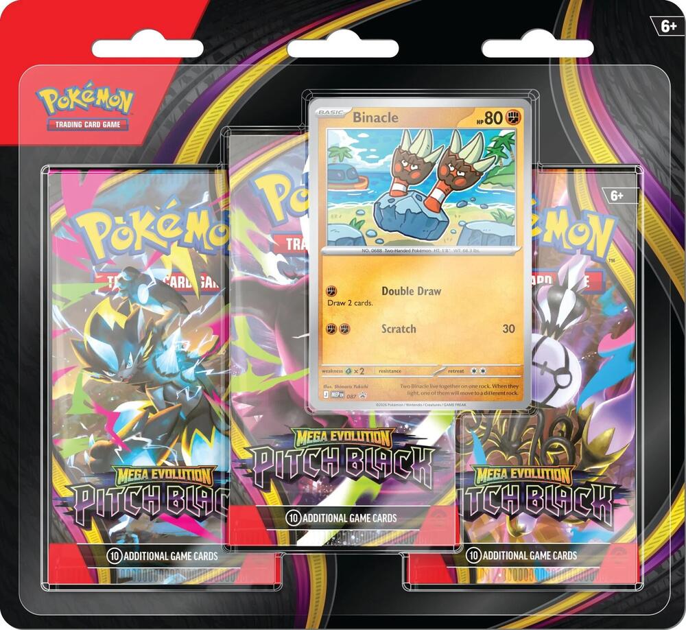 Pokemon Mega Pitch Black 3 Pack Blister (Binacle)