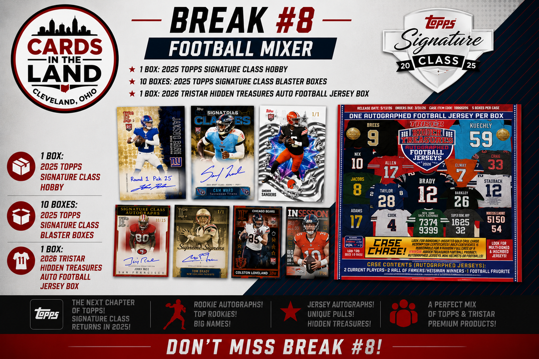 Break #8: NFL Mixer (1x Signature Class Hobby, 10x Signature Class Blasters, 1x Hidden Treasures Auto NFL Jersey)