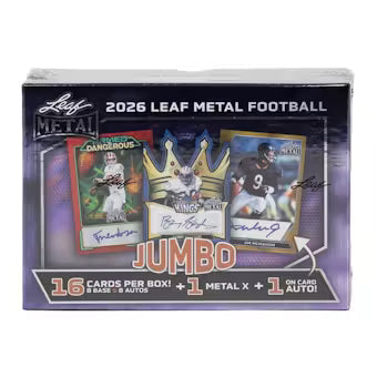 2026 Leaf Metal Football Jumbo Box
