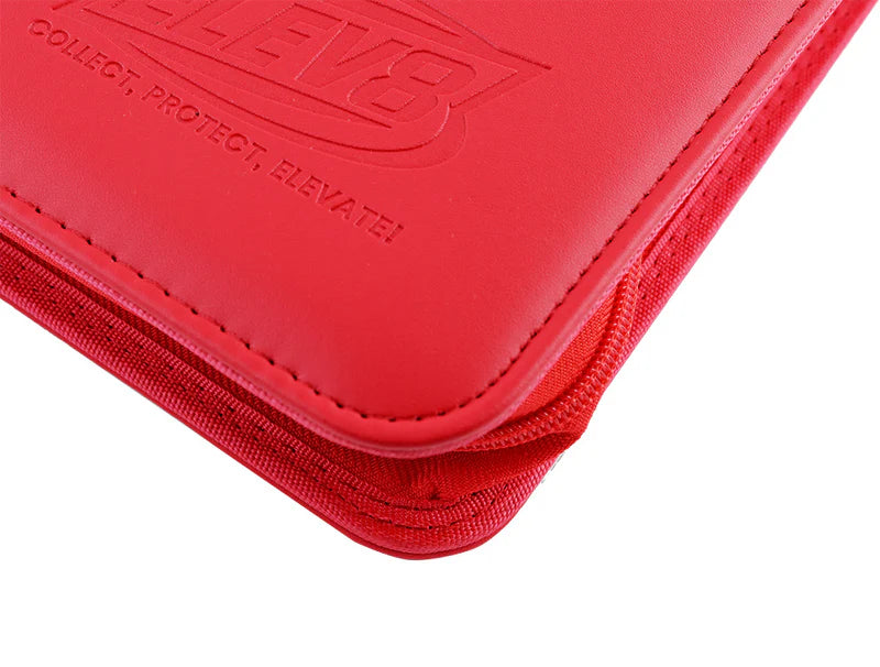 ELEV8 9 Pocket Toploader Binder Red