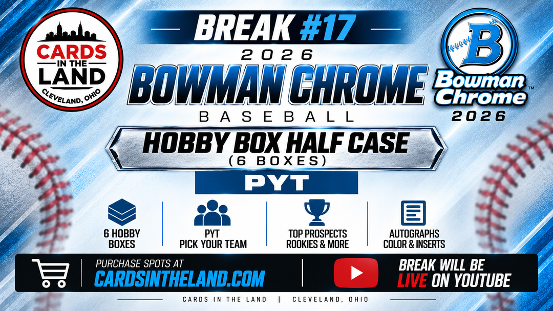 Break #17: 2026 Bowman Chrome Baseball Hobby Box Half Case (6 Boxes)
