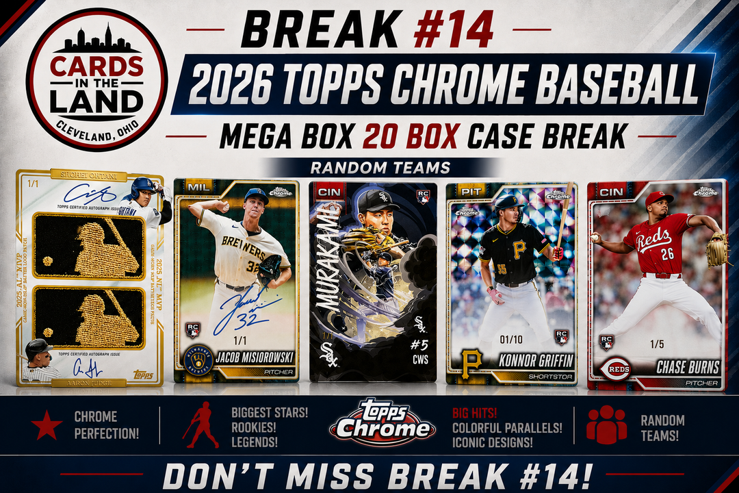 Break #14: 2026 Topps Chrome Baseball Mega 20 Box Case Break - RANDOM TEAMS (30 Spots)