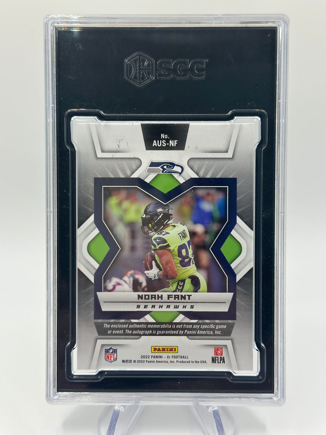 2022 Panini XR Noah Fant NFL Shield Auto 1/1 SGC 9