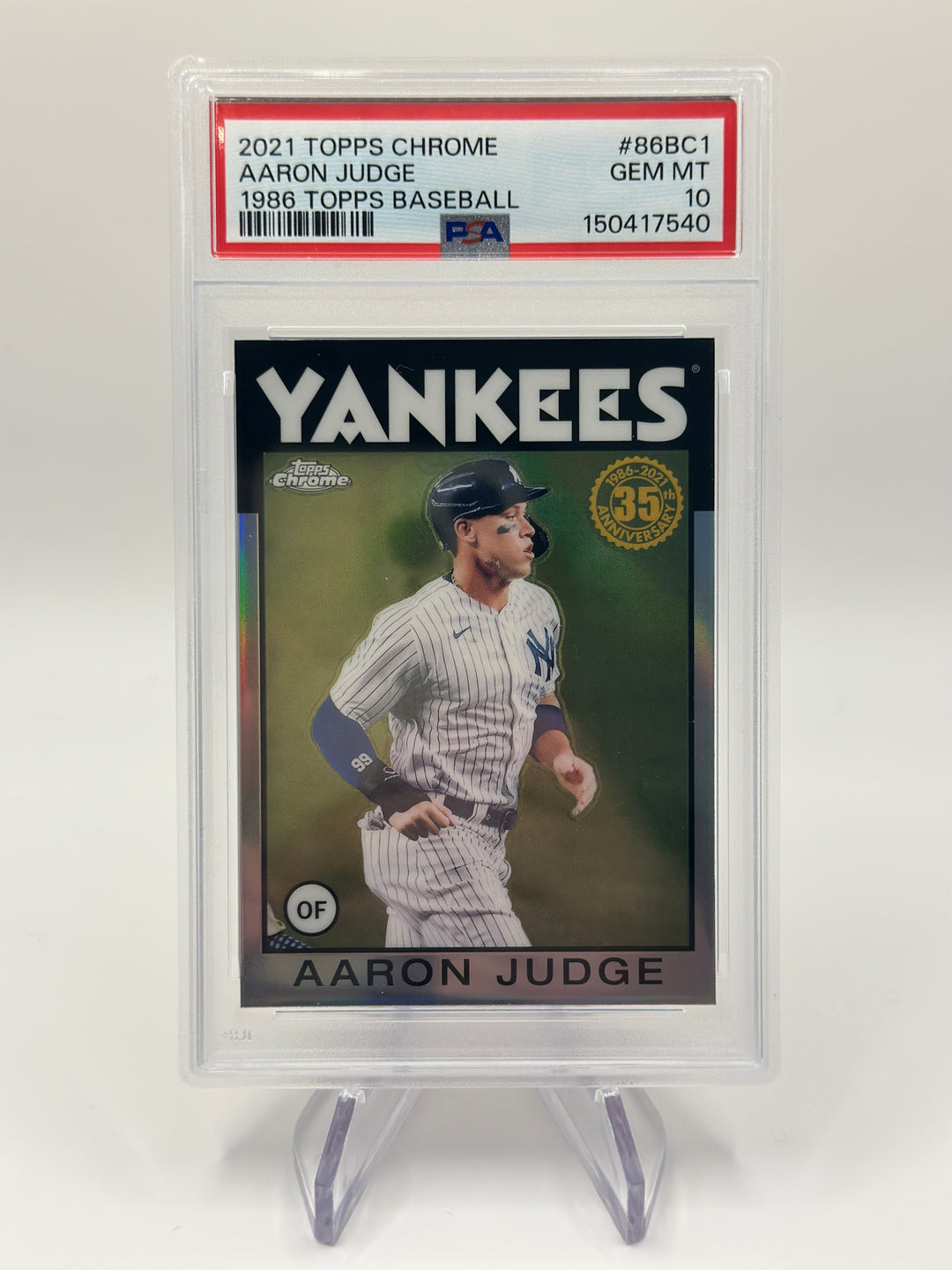 2021 Topps Chrome Aaron Judge 1986 #86BC1 PSA 10