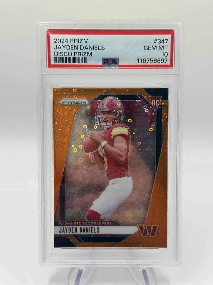 2024 Prizm Jayden Daniels Disco Prizm #347 PSA 10