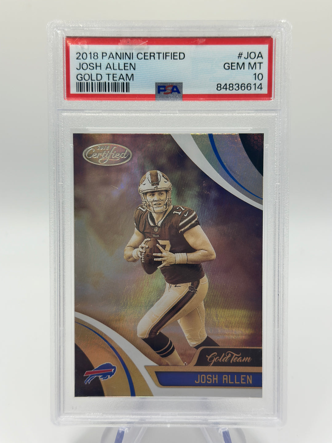 2018 Certified Josh Allen Gold Team #JOA PSA 10