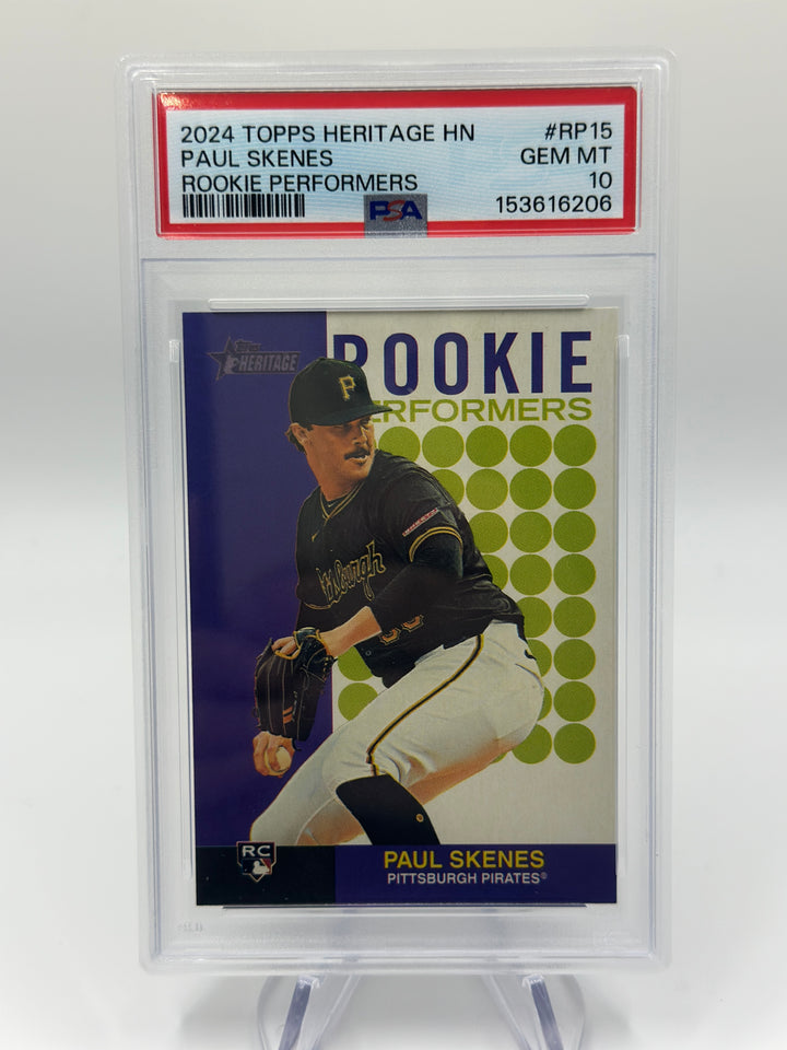 2024 Topps Heritage Paul Skenes Rookie Performers #RP15 PSA 10