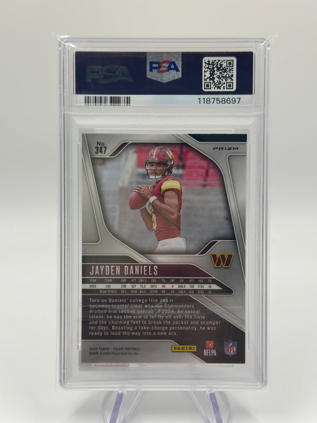2024 Prizm Jayden Daniels Disco Prizm #347 PSA 10
