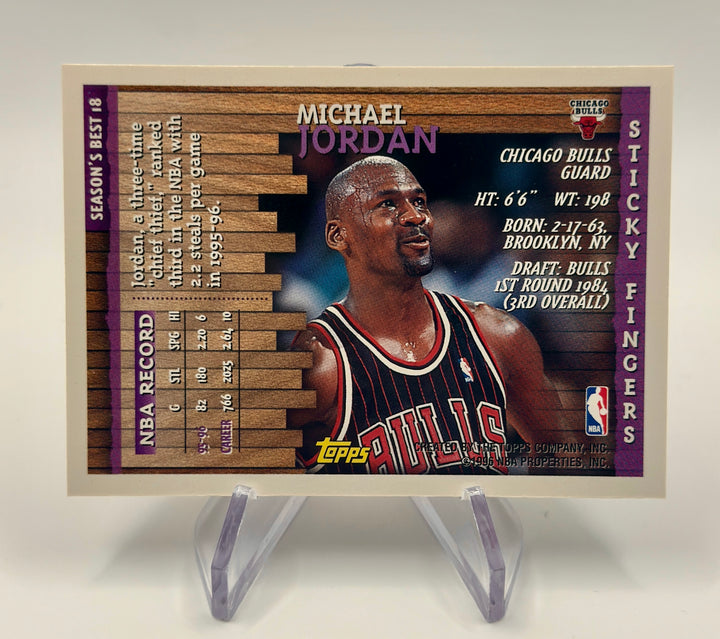 1996-97 Topps Michael Jordan Season's Best Sticky Fingers #18