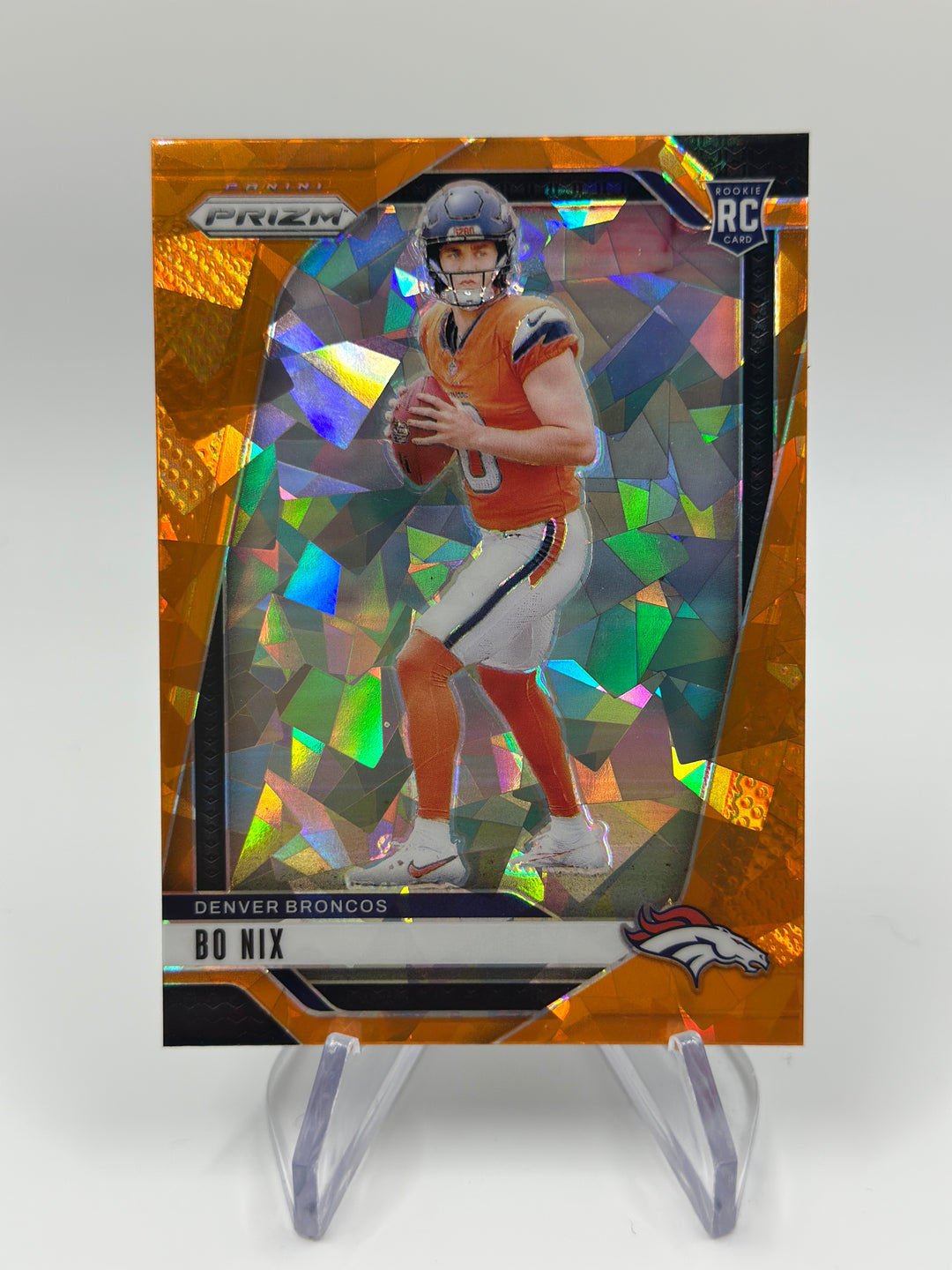 2024 Prizm Bo Nix Orange Cracked Ice #309