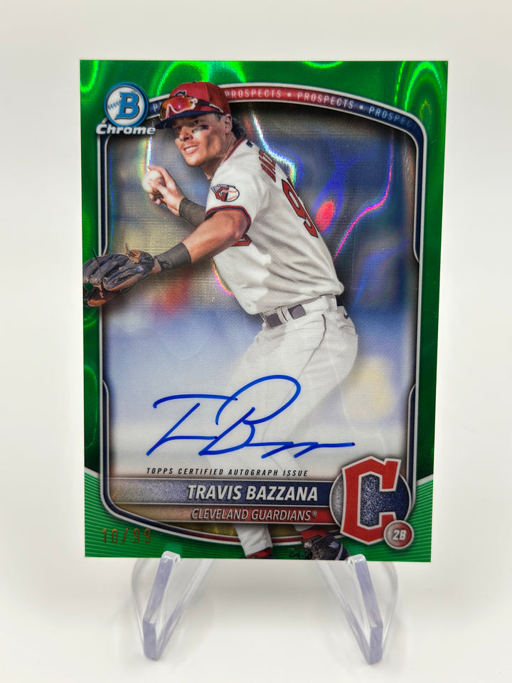 2025 Bowman Chrome Travis Bazzana Auto Green Lava /99 #CPA-TB