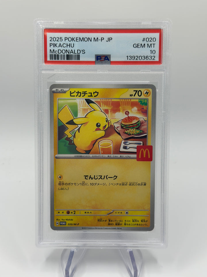 Pokémon Pikachu McDonalds Japanese #020 PSA 10