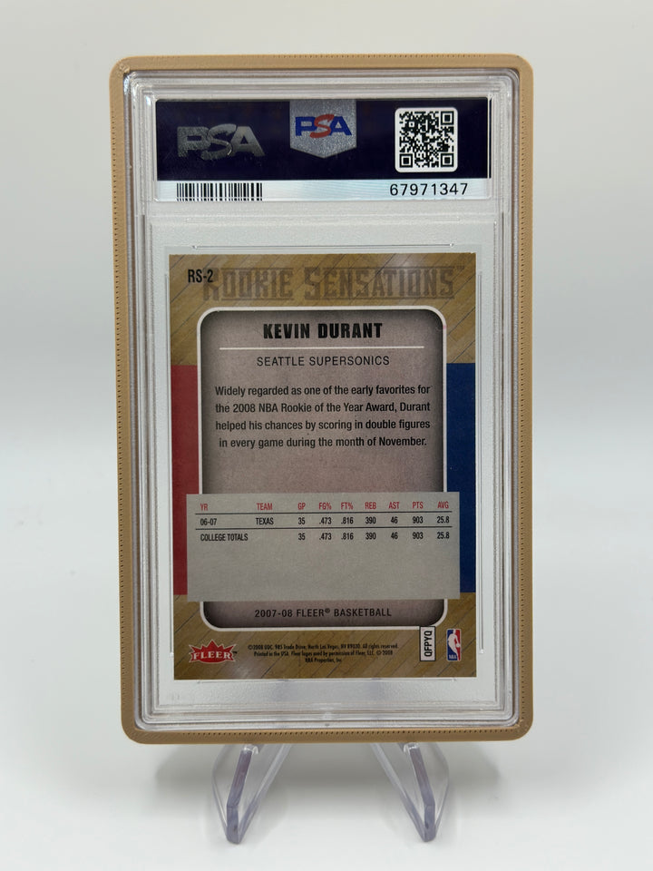 2007 Fleer Kevin Durant Rookie Sensations #RS-2 PSA 9