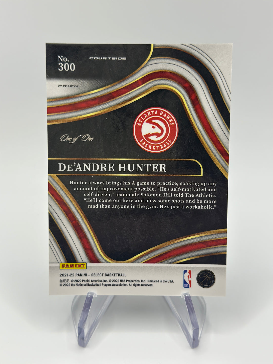 2021-22 Panini Select De'Andre Hunter Courtside #300 1/1