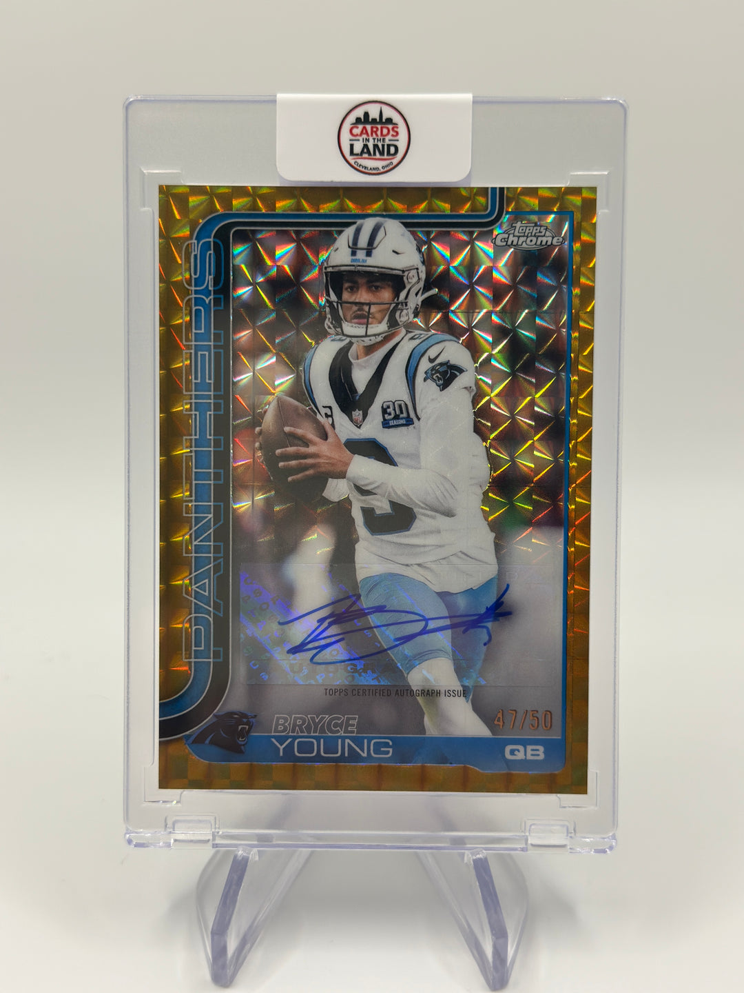 2025 Topps Chrome Bryce Young Gold Auto /50
