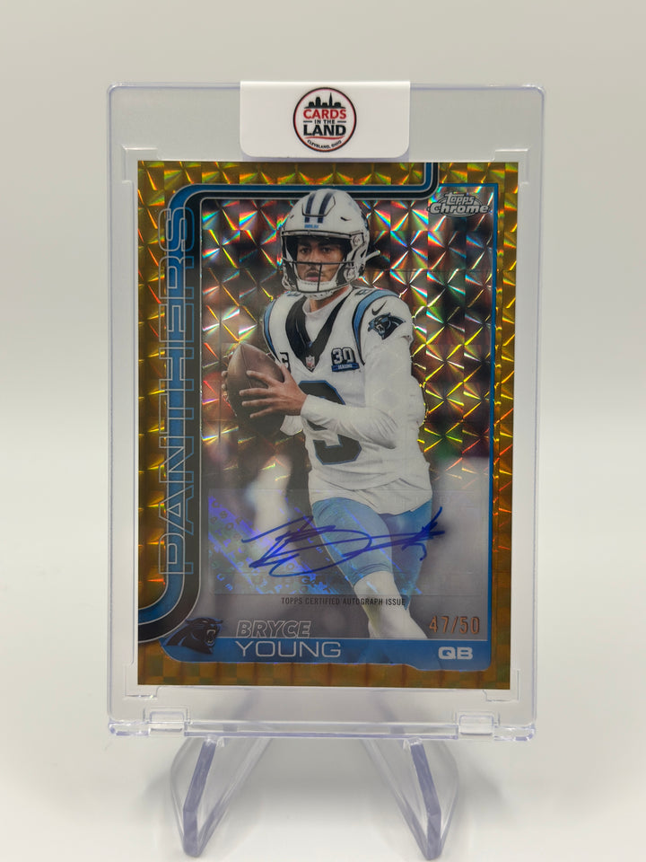 2025 Topps Chrome Bryce Young Gold Auto /50