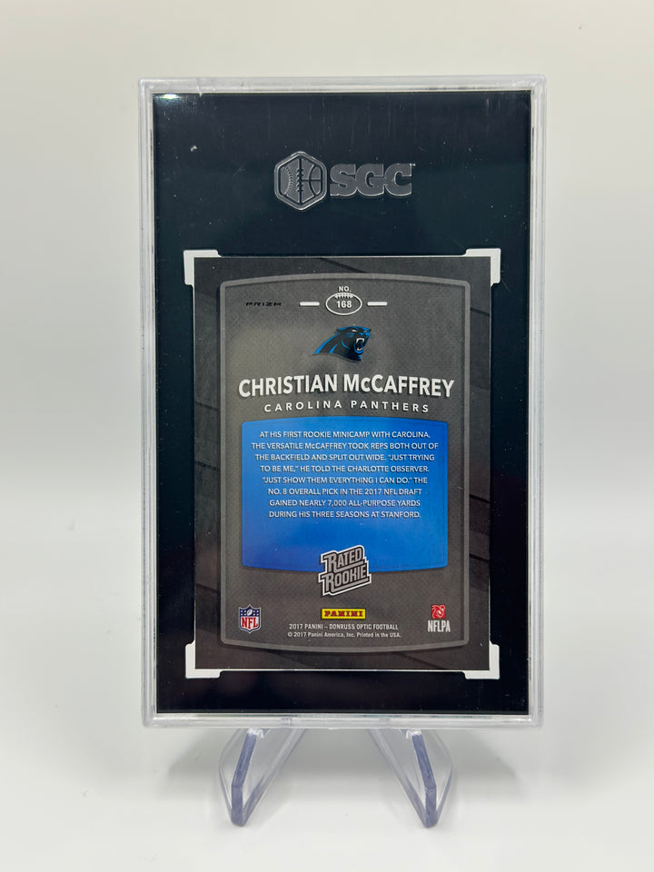2017 Optic Christian McCafferey Silver Holo #168 SGC 10