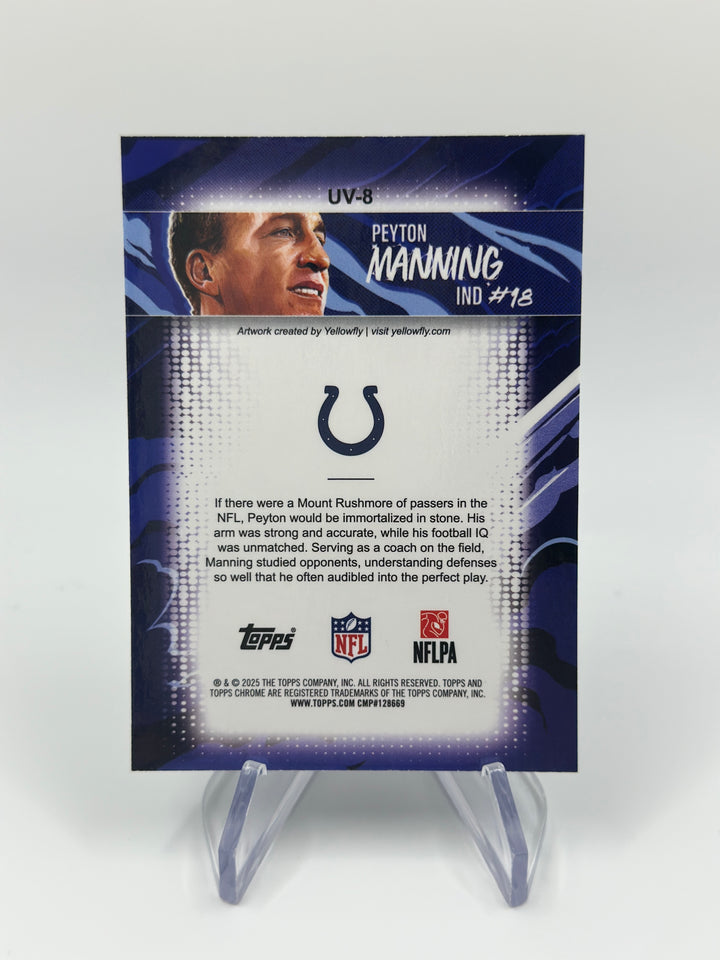 2025 Topps Chrome Peyton Manning Ultraviolet UV-8