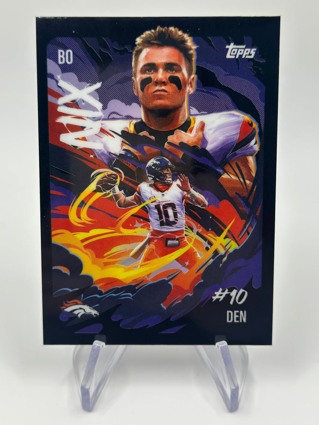 2025 Topps Chrome Bo Nix Ultraviolet UV-9