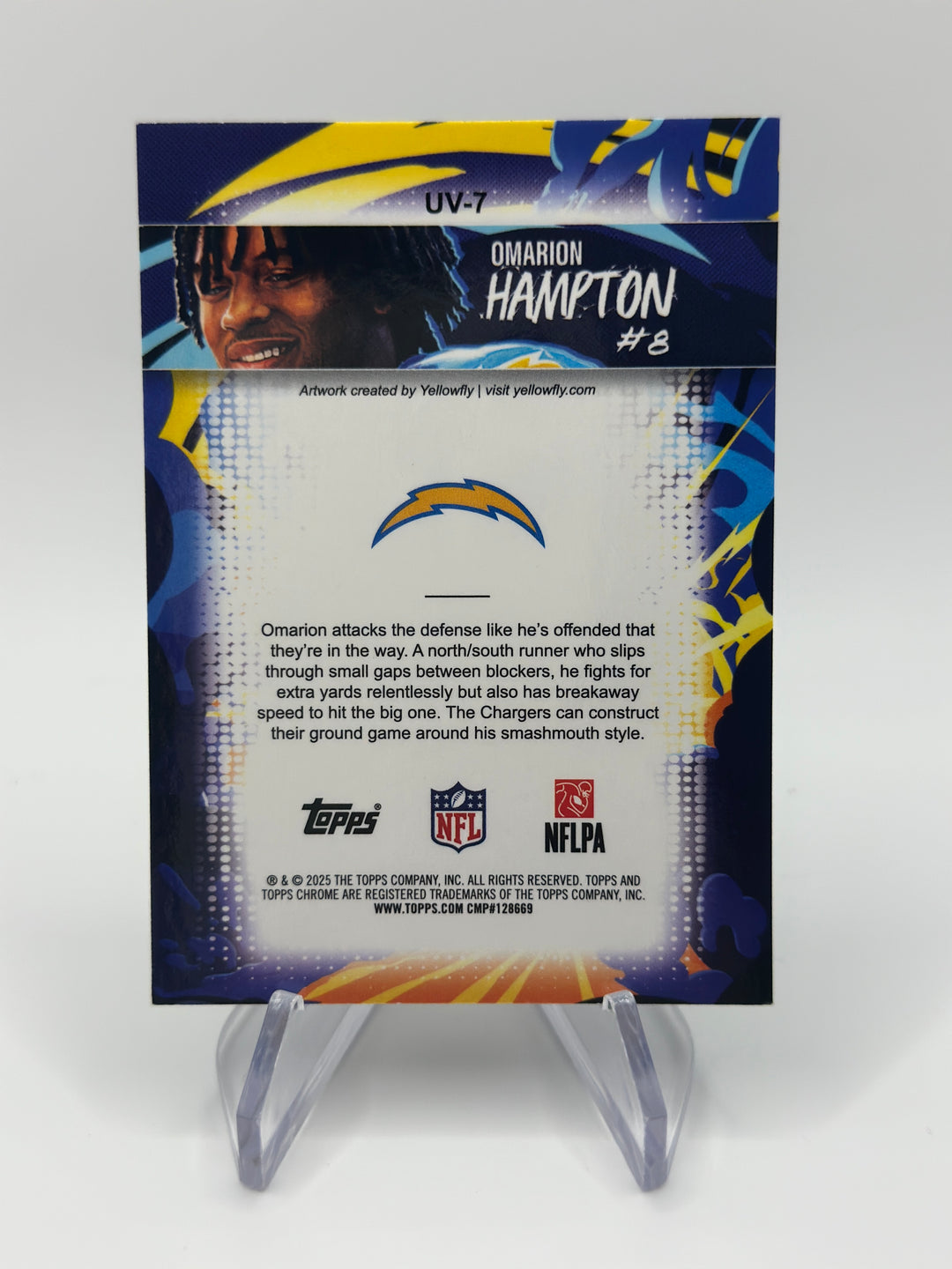 2025 Topps Chrome Omarion Hampton Ultraviolet UV-7