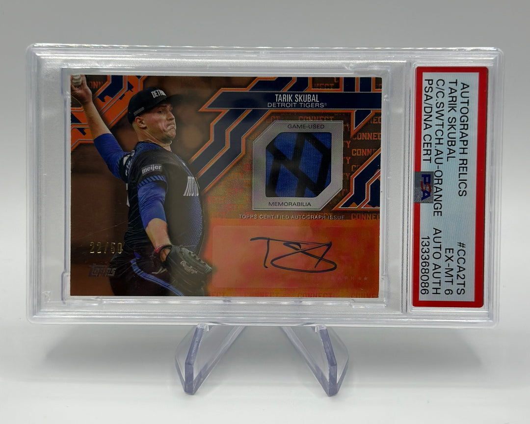 2025 Topps Tarik Skubal City Connect Auto Relic /50 PSA 6 Auto Authentic