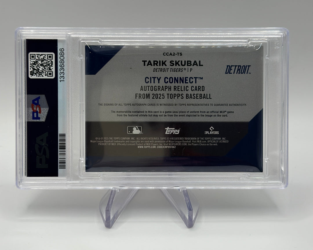 2025 Topps Tarik Skubal City Connect Auto Relic /50 PSA 6 Auto Authentic