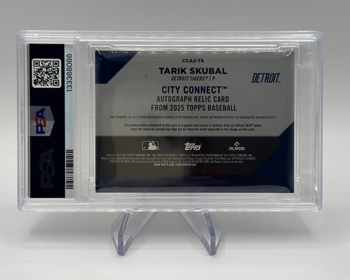 2025 Topps Tarik Skubal City Connect Auto Relic /50 PSA 6 Auto Authentic