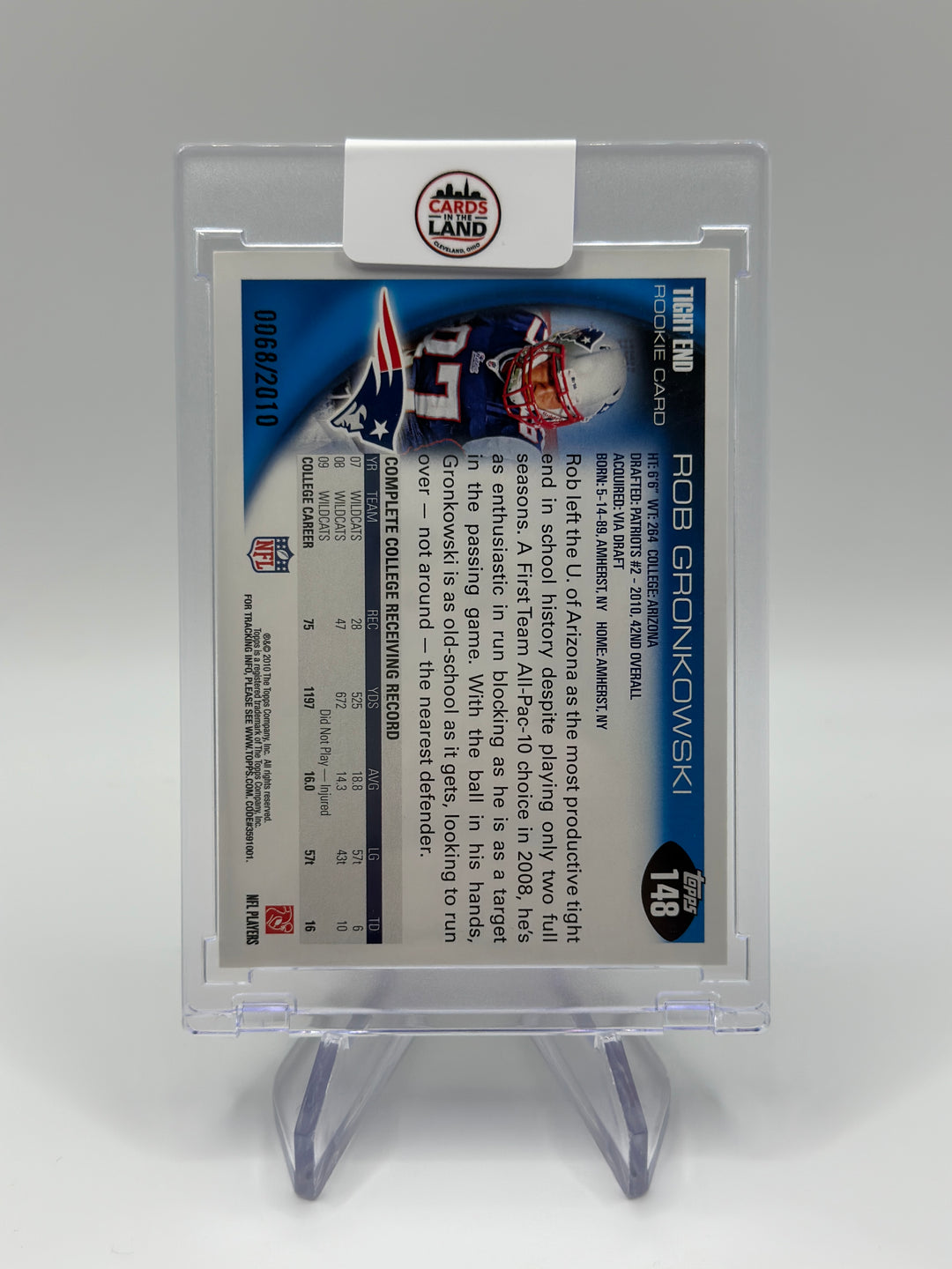 2010 Rob Gronkowski Gold /2010 #148 RC