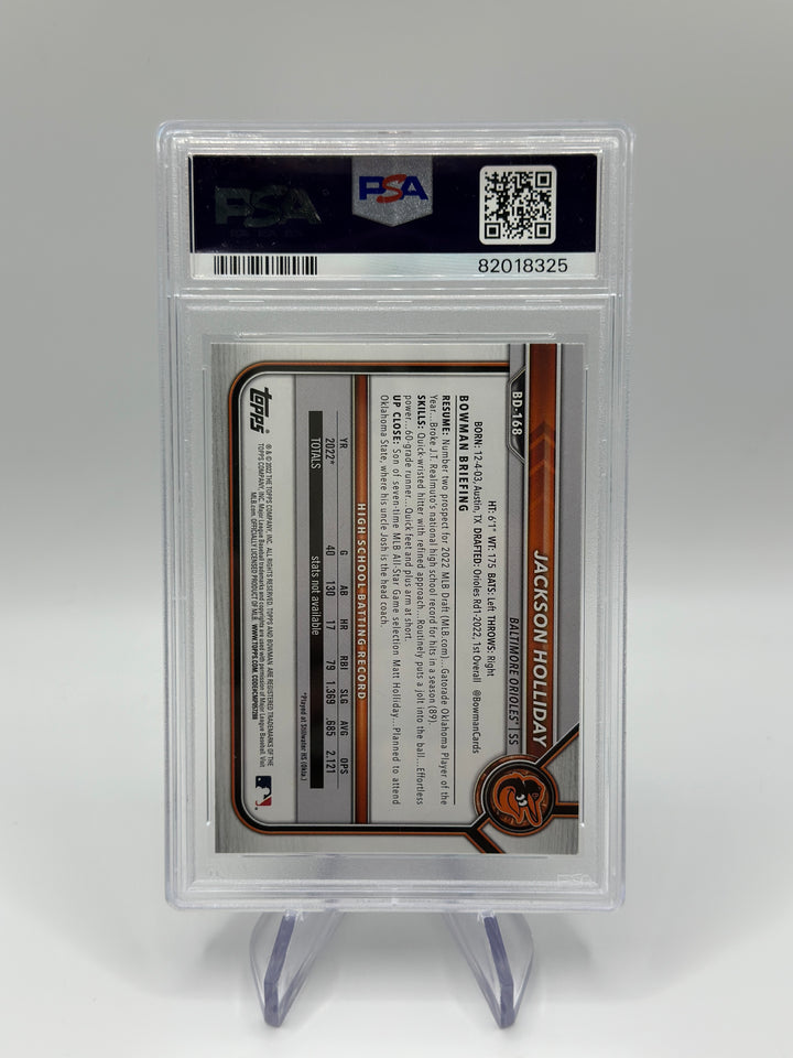 2022 Bowman Draft Jackson Holliday Sky Blue #BD168 PSA 9