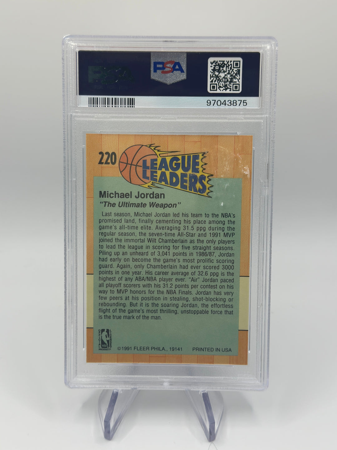 1991 Fleer Michael Jordan #220 PSA 9