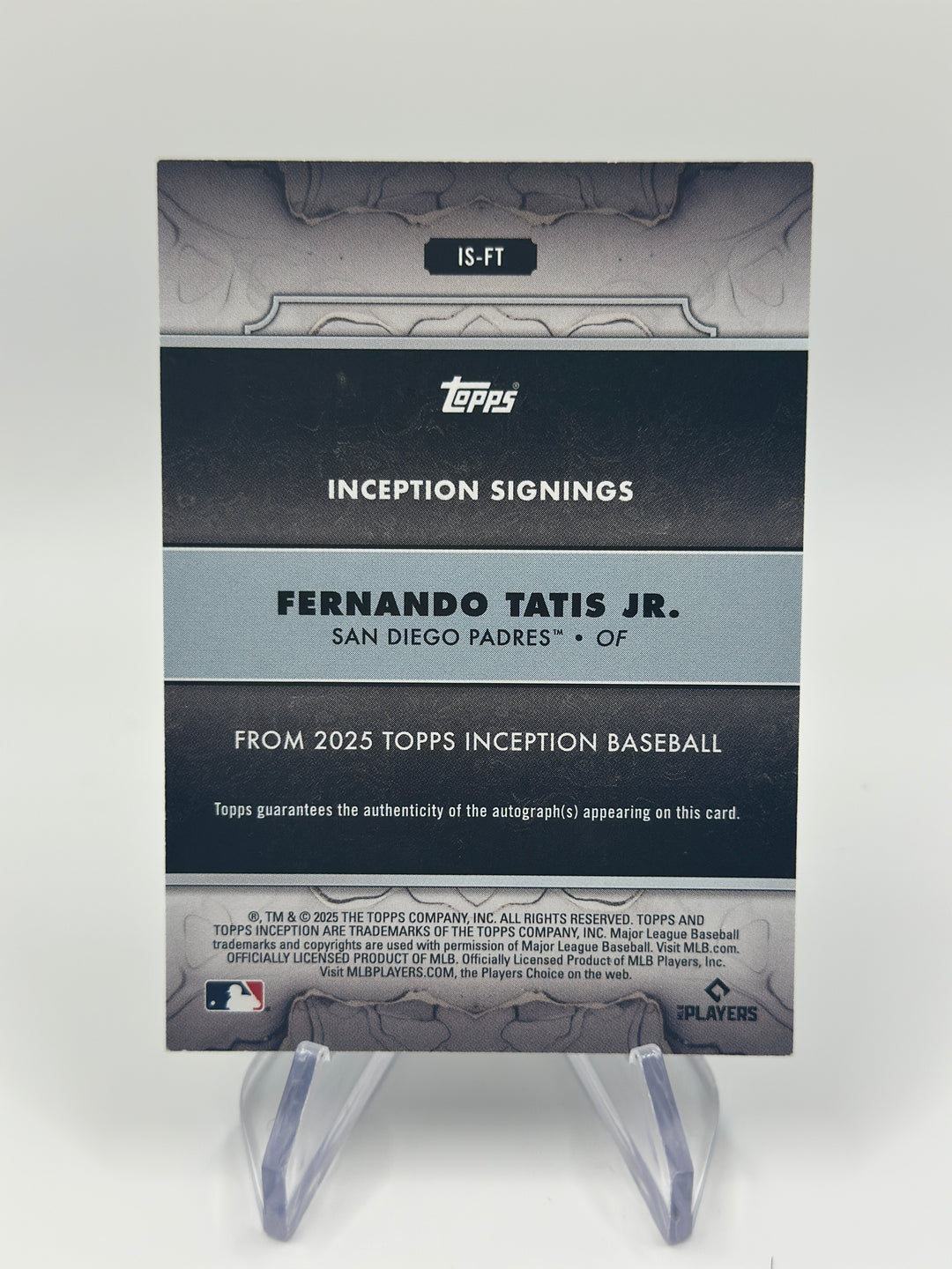 2025 Inception Fernando Tatis Jr. Silver Ink Auto /125