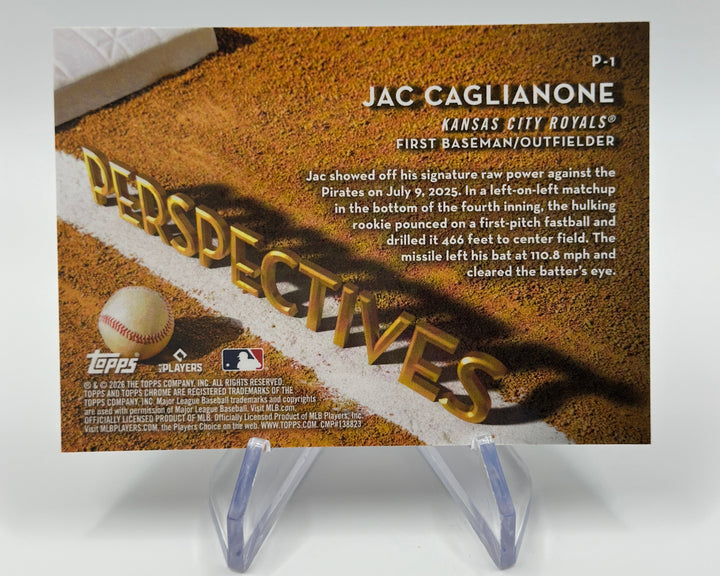 2026 Topps Chrome Jac Caglianone Rookie Purple Perspectives /75 RC