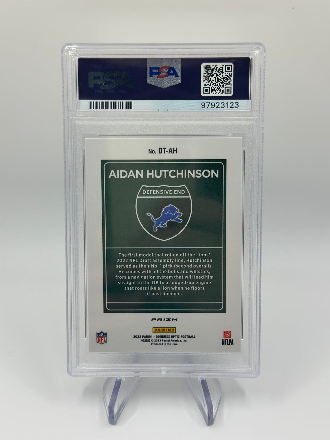 2022 Optic Aiden Hutchinson Downtown #DTAH PSA 10
