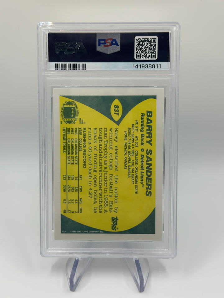 1989 Topps Traded Barry Sanders #83T PSA 10